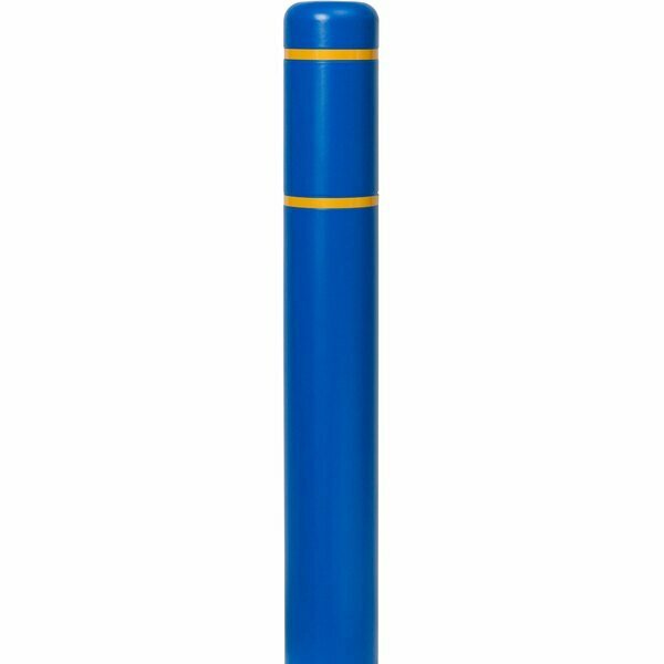 Innoplast BollardGard 7 1/8'' x 52'' Blue Bollard Cover with Yellow Reflective Stripes BC752BY 269BC752BY